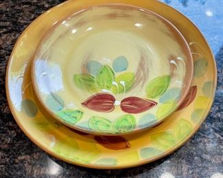 Yellow floral plates, 12 place settings, $45