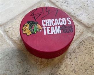 Chicago Blackhawks signed puck,  $8