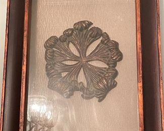 Medallion in shadow box #2, 20" x 15",  was $15, NOW $10