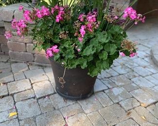 Floral in brown planter,  was $32, NOW $20