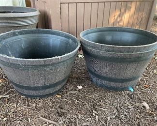 Large Plastic planters/tubs (plastic) - 3 available -  was $20 each, NOW $10 each