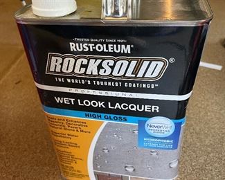 Rustoleum wet look, High gloss, lacquer (seals and enhances Masonry, decorative concrete, Pavers, Natural stone, etc),  (Retail $60),  was $40, NOW $30 