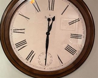 Bulova Clock, 27" diameter,  was $38, NOW $24