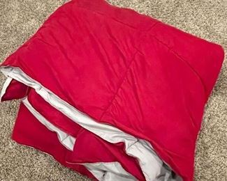 King reversible red and grey comforter,  was $15, NOW $10