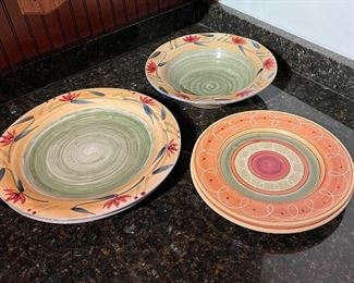 Pier 1 bowls and platters, 2 large platter, was $10 each, NOW $6 each; 1 large deep bowl, was $10, NOW $6; 2 large shallow bowls,  was $14, NOW $9