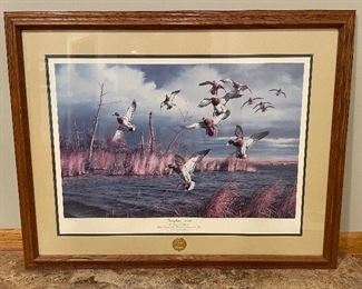 "Greenhead Alert" by David Maass(Ducks Unlimited Artist of the Year 1988), 34.5", 27.5", was $140, NOW $85