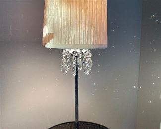 Lamp w/ crystals,  25"H,  was $35, NOW $28