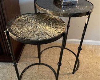 2 round nesting tables, 13" x 21.5"H, 16" x 24"H,  was $125, NOW $100