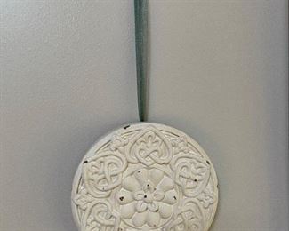 6" white wall decor #1,  was $9, NOW $7