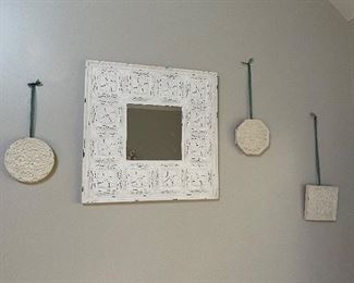 White mirror and wall art > see following pics for descriptions and pricing.