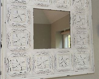 White mirror, 20.5" x 20.5",  was $16, NOW $12