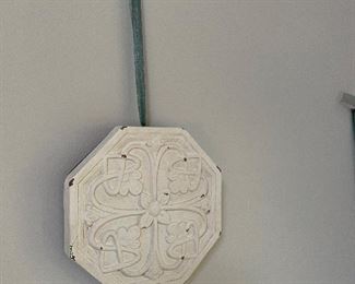 6" white wall decor #2,  was $9, NOW $7