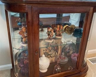 Additional view of glass curio cabinet