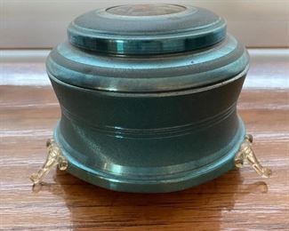 Vintage 1940s Thorens Metal Powder Box lithograph scene, was $20, NOW $12