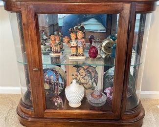 Glass curio cabinet, 32" x 11" x 29"H,  was $135, NOW $95