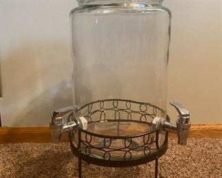 Glass 2 gallon beverage dispenser, was $14, NOW $9