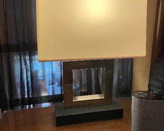 Silver square lamps when lit, was $40 , NOW $30