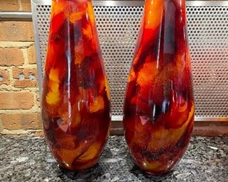 Art Interiors Red & gold vase - 2 available - 15.5"H,  $28 each