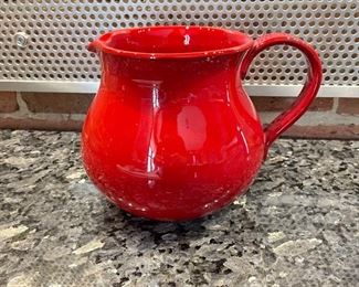 Red pitcher (Italy),  6"H,  was $14, NOW $9