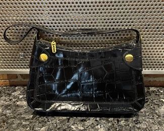 Maxx black leather patent hand bag,  was $14, NOW $9