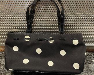 Black & white polka dot handbag,  was $14, NOW $9