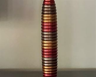 Multi color vase, 20.5"H x 4"W,  $22