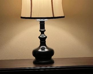 Black table lamps - 2 available -  21"H,  was $38 each, NOW $28 each