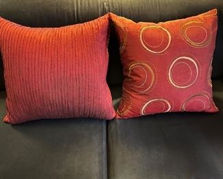 Solid and geometrical sofa pillows,  17" x 17",  was $15 each, NOW $10 each