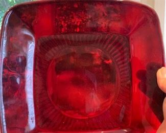 Red Glass Plate Ruby Glass