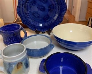 Blue Stoneware and Pottery 
