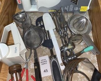 Kitchen utensils tools hourglass
