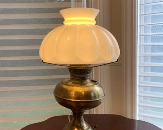 1897 Rayo Brass Electric Converted Oil Lamp