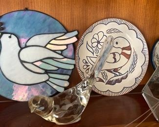 Stained Glass Dove Glass Birds