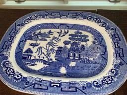 W Ridgway Blue WIllow Platter Semi China