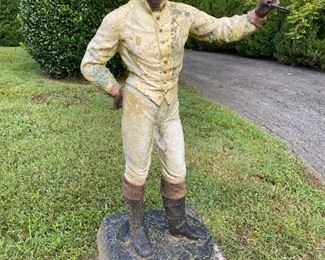 VERY OLD AND RARE LAWN JOCKEY IN GOOD SHAPE