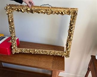$180. Antique gilt frame.  Use it for a mirror or a special piece of art. 28” x 22” x 4” deep.