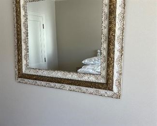 $140. Vintage wood mirror 34“ x 30” x 2.5” deep.