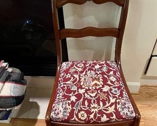 $160.  Pair of newly upholstered antique chairs