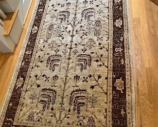 $480. Hand knotted wool Pakistan rug, 
7’4” by 3’6”.