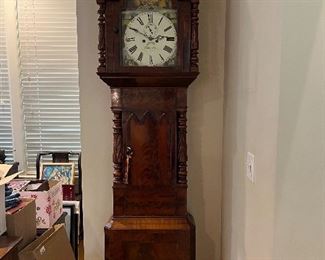 $1400. Fairgate antique long case clock.  Mahogany cased circa 1850. 25 inches wide by 10 inches deep by 94 inches high.  Works but has been kept "silent"  for a couple years.
