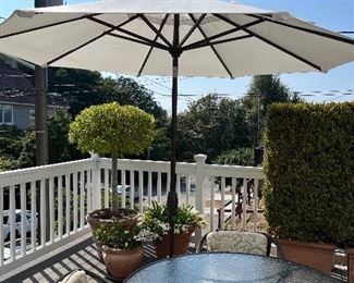 $120. Umbrella.  These pieces are available online purchase only.