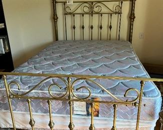 $80. Victorian brass bed full-size. 57 inches wide, footboard is 42.5 inches high, the headboard is 62 inches high.
