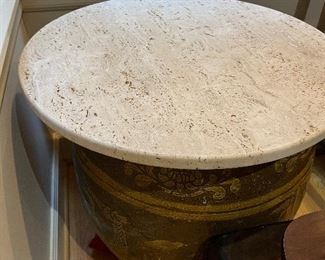 $330. Stone top on a beautiful dragon pot.  Use as shown or plant the pot and use the topper for something else!  24" diameter x 23"h.