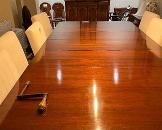 $760. Antique English pub table, beautiful condition. 42 inches wide by 94 inches long with all four 14” leaves inserted x 30”h,    Without any leaves table is 52 inches long.  