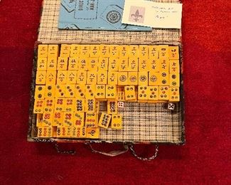 $120  Bakelite Mahjong set purchased with a fabric box at a Chinese market.