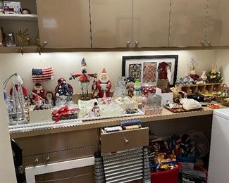 Lots of holiday decor available during in person sale