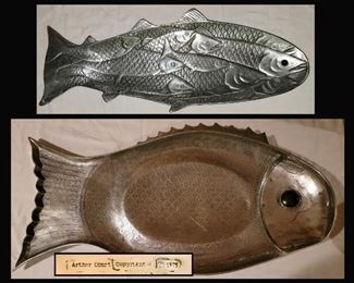 2 Large Fish Platters Arthur Court