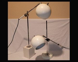 2 Modernist Adjustable Desk Lamps