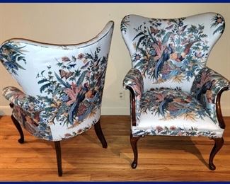 Pair of Gorgeous Wing Back Chairs