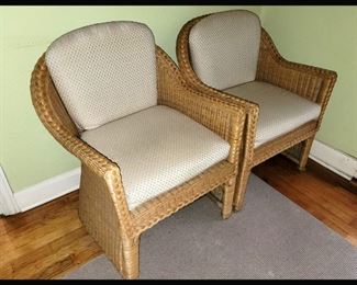 Pair of Attractive Woven Chairs